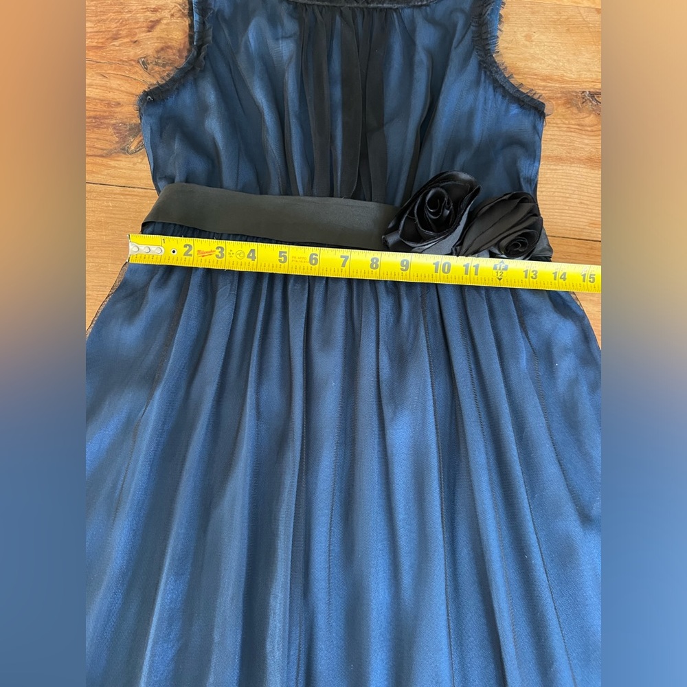 Anthropologie Moulinette Soeurs‎ Stilled Night mesh overlay midi dress size XS - Picture 2 of 12